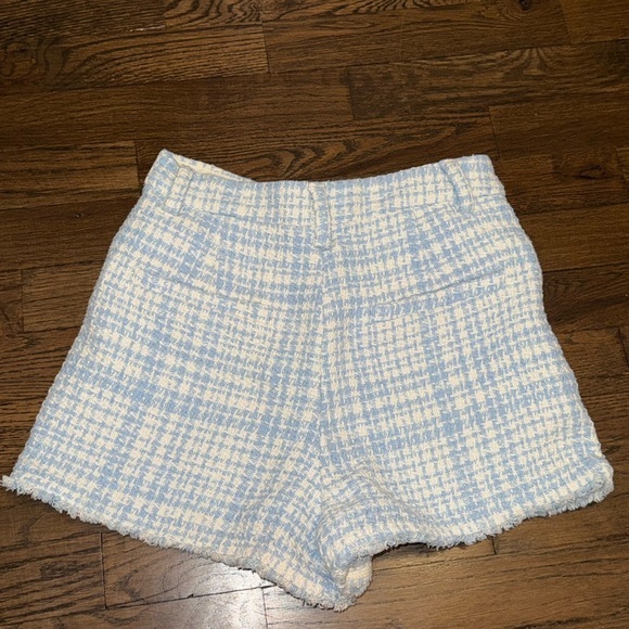 Zara Checkered Blue shorts - Picture 3 of 4
